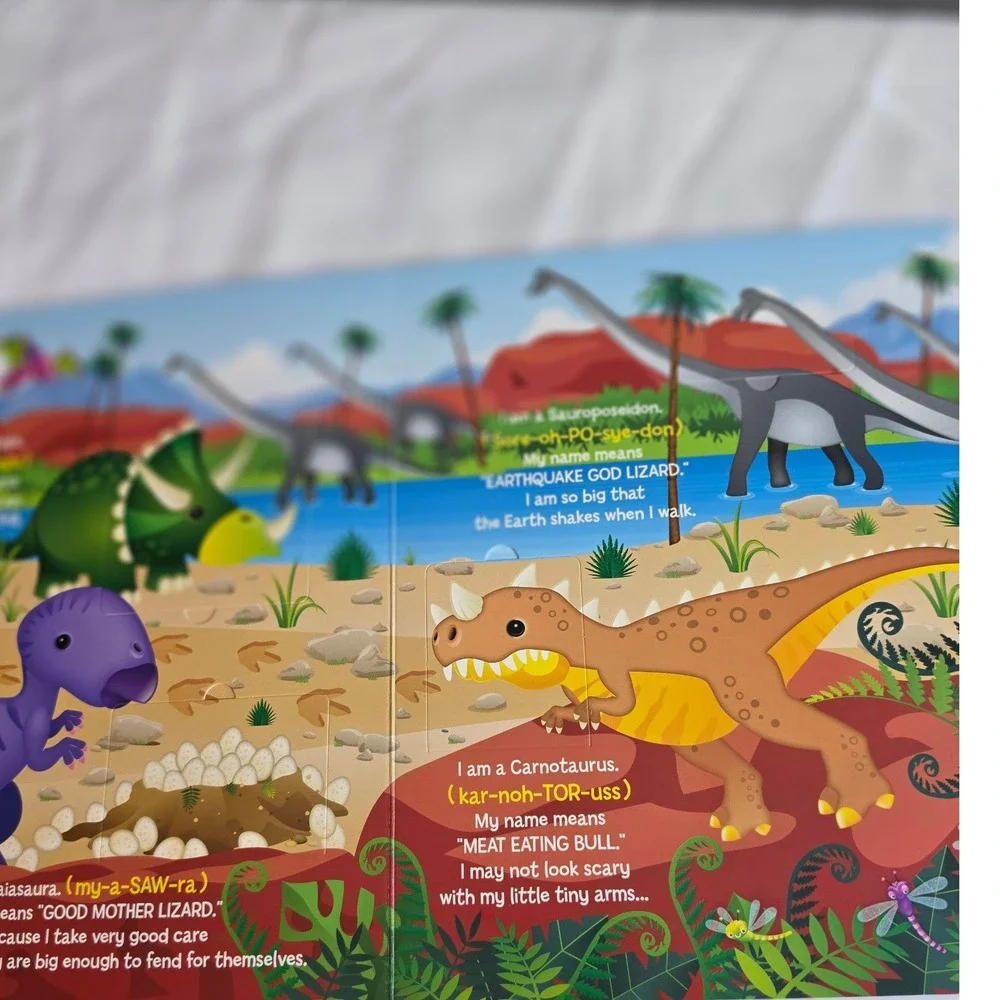 Page Publications Lift-the-Flap Learn About Dinosaurs Board Book 2022 Fun Facts